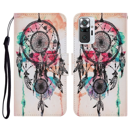 

For Xiaomi Redmi Note 10 Pro Coloured Drawing Pattern Horizontal Flip PU Leather Case with Holder & Card Slots & Wallet & Lanyard(Wind Chimes)