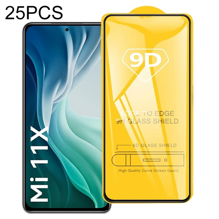 

For Xiaomi Mi 11X 25 PCS 9D Full Glue Full Screen Tempered Glass Film