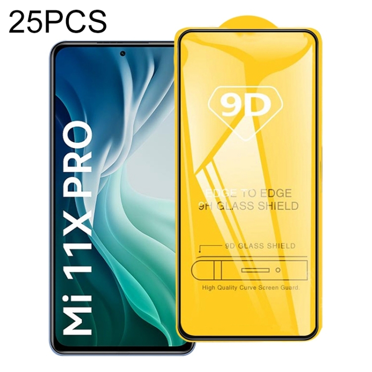 

For Xiaomi Mi 11X Pro 25 PCS 9D Full Glue Full Screen Tempered Glass Film