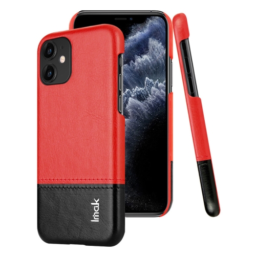 

For iPhone 11 Ruiyi Series Concise Slim PU + PC Protective Case With Explosion-Proof Membrane(Red Black)