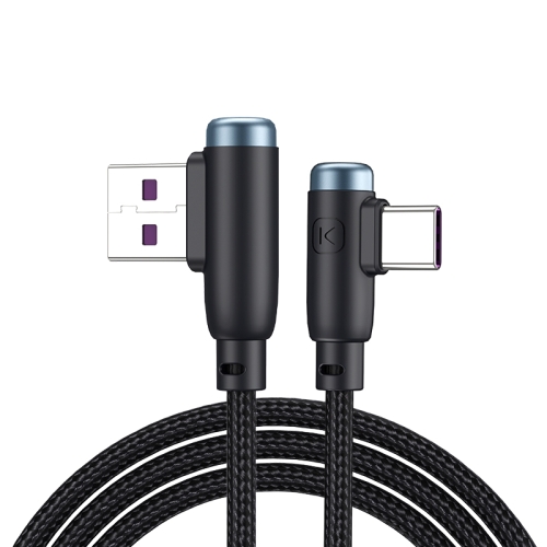 

KUULAA KL-X39 3A Type-C / USB-C 90 Degree Elbow Charging Data Cable, Length: 1m(Blue)