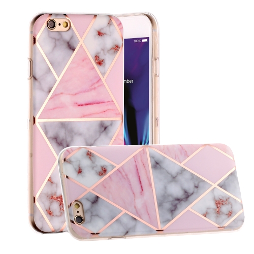 

For iPhone 6 Plus & 6s Plus Hot Stamping Geometric Marble IMD Craft TPU Protective Case(Rhombus)