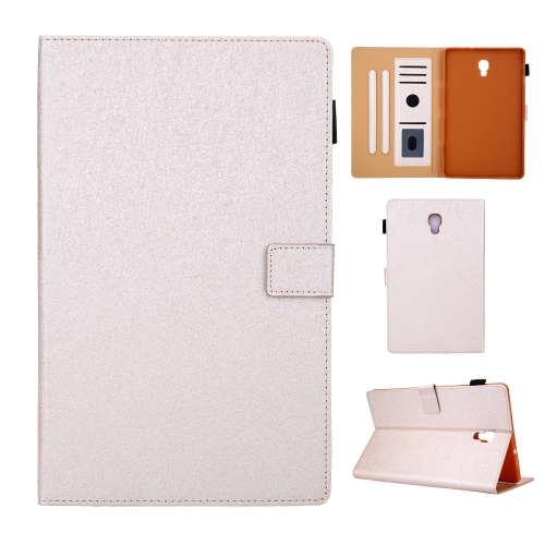 

Hair Silky Texture Solid Color Horizontal Flip Leather Case with Holder & Card Slots & Photo Frame & Anti-Skid Strip For Samsung Galaxy Tab A 10.5 T590(Gold)