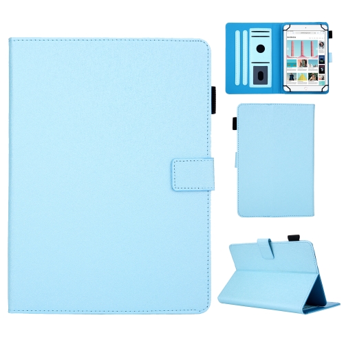 

Hair Silky Texture Solid Color Horizontal Flip Leather Case with Holder & Card Slots & Photo Frame & Anti-Skid Strip, Specification:7 inch(Blue)