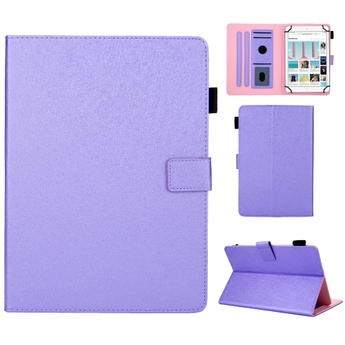 

Hair Silky Texture Solid Color Horizontal Flip Leather Case with Holder & Card Slots & Photo Frame & Anti-Skid Strip, Specification:7 inch(Purple)