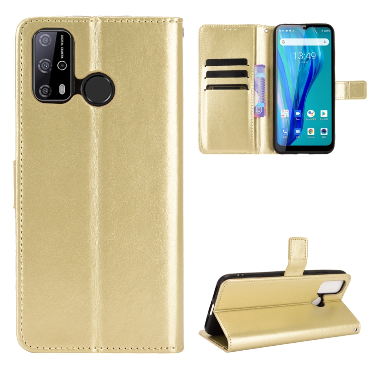

For Oukitel C23 Pro Crazy Horse Texture Horizontal Flip Leather Case with Holder & Card Slots & Lanyard(Gold)