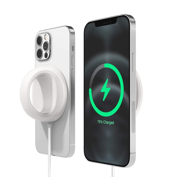 

Handheld Magsafe Wireless Charger Silicone Protective Case(White)