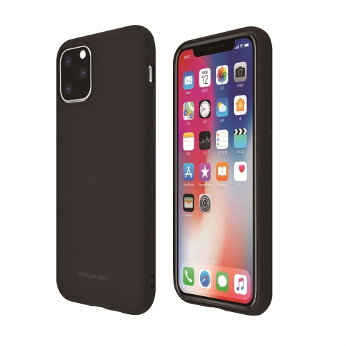 

For iPhone 11 MOLANCANO Shockproof Solid Color Silica Gel Protective Case(Black)