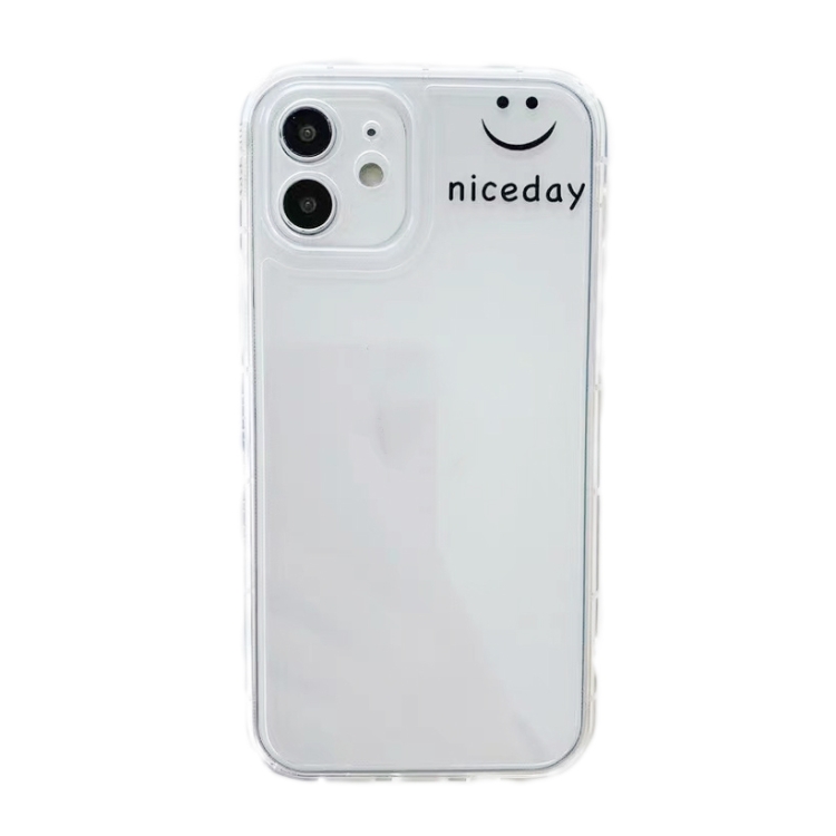 

Straight Edge Colored Drawing Smiley Face Pattern TPU Protective Case For iPhone 11(Black)