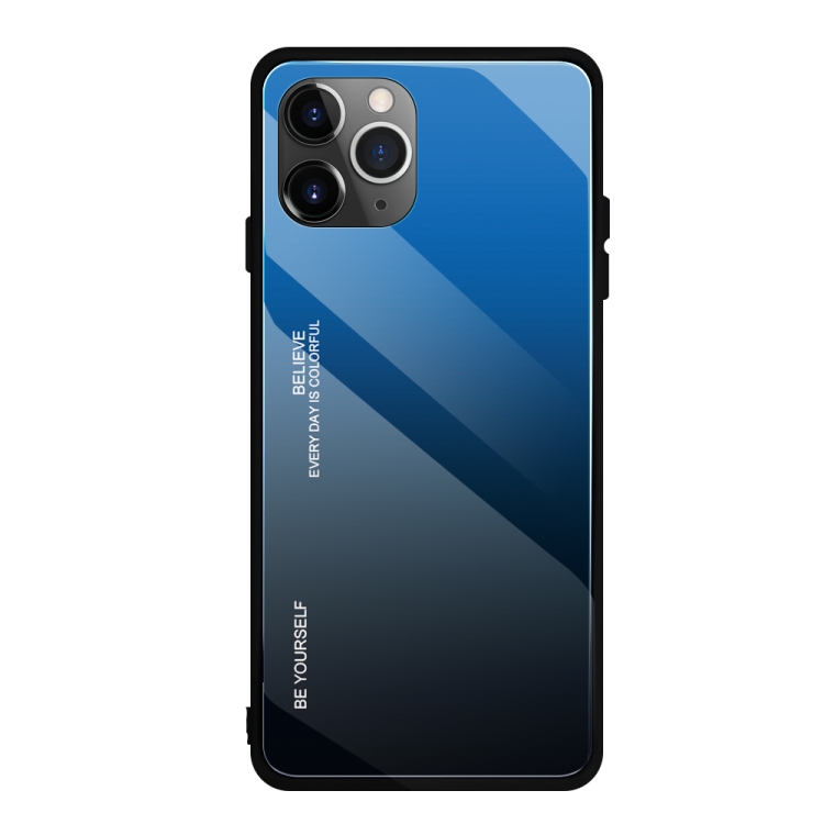 

For iPhone 11 Gradient Color Glass Case(Blue)