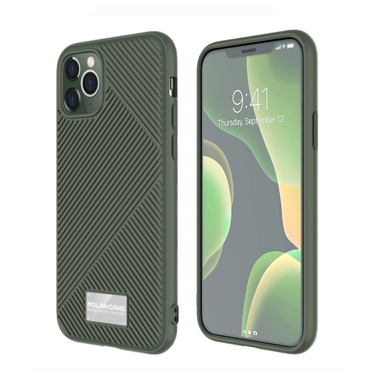 

For iPhone 11 MOLANCANO JELLINE BUMPER Shockproof TPU Protective Case(Army Green)