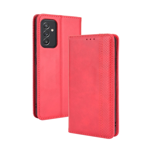 

For Samsung Galaxy A82 5G / Quantum 2 5G Magnetic Buckle Retro Crazy Horse Texture Horizontal Flip Leather Case with Holder & Card Slots & Photo Frame(Red)