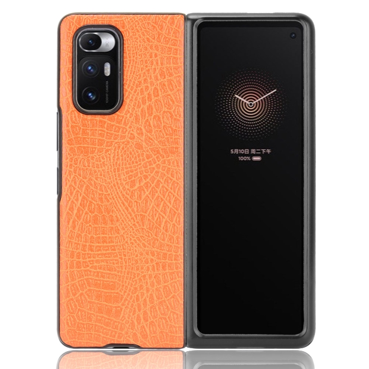 

For Xiaomi Mi Mix Fold Shockproof Crocodile Texture PC + PU Case(Orange)