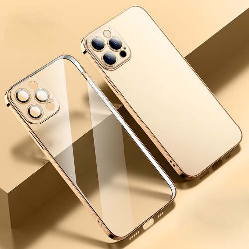 

Anti-fingerprint Frosted Electroplating Protective Case with Camera Film For iPhone 11(Gold)