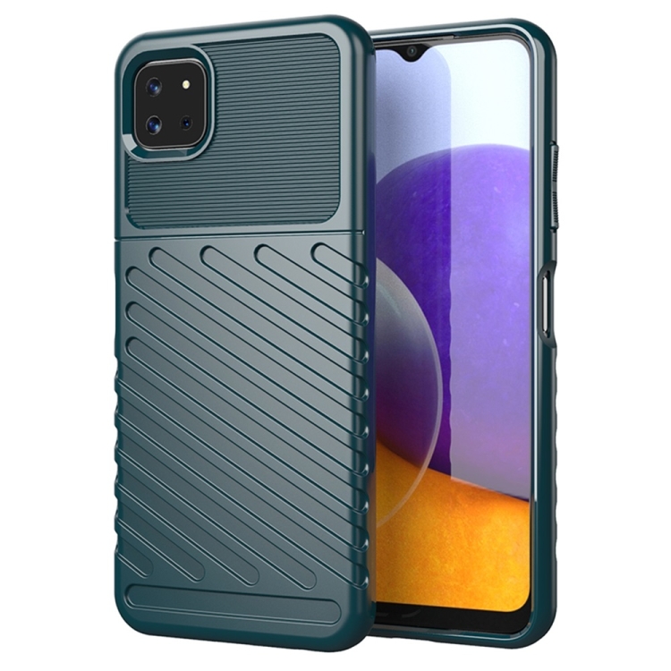 

For Samsung Galaxy A22 5G Thunderbolt Shockproof TPU Protective Soft Case(Green)