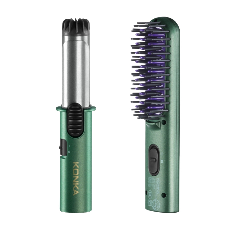 

KONKA KG-T06(WE) Home Multifunction Hair Curling Iron + Straight Hair Comb Set, Plug Type: EU Plug