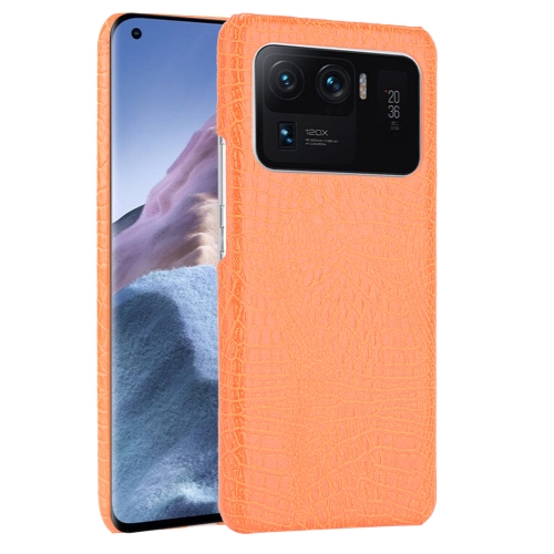 

For Xiaomi Mi 11 Ultra Shockproof Crocodile Texture PC + PU Case(Orange)