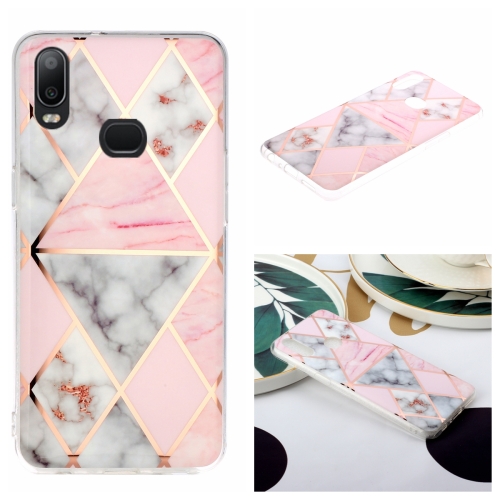 

For Galaxy A10s Hot Stamping Geometric Marble IMD Craft TPU Protective Case(Rhombus)