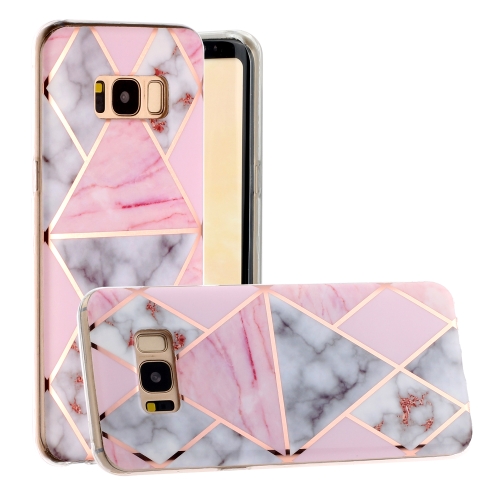 

For Galaxy S8 Hot Stamping Geometric Marble IMD Craft TPU Protective Case(Rhombus)