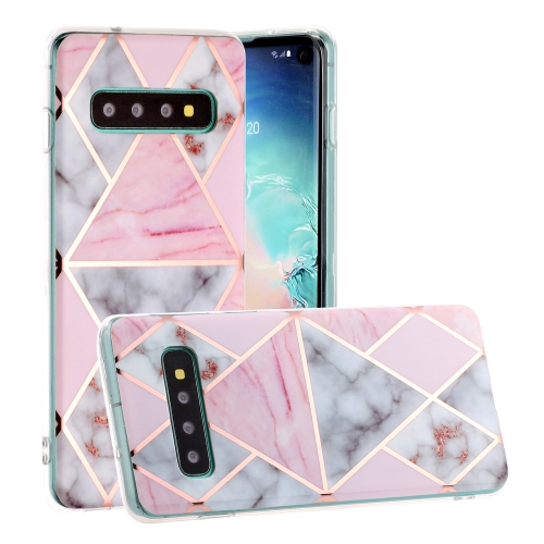 

For Galaxy S10 Hot Stamping Geometric Marble IMD Craft TPU Protective Case(Rhombus)