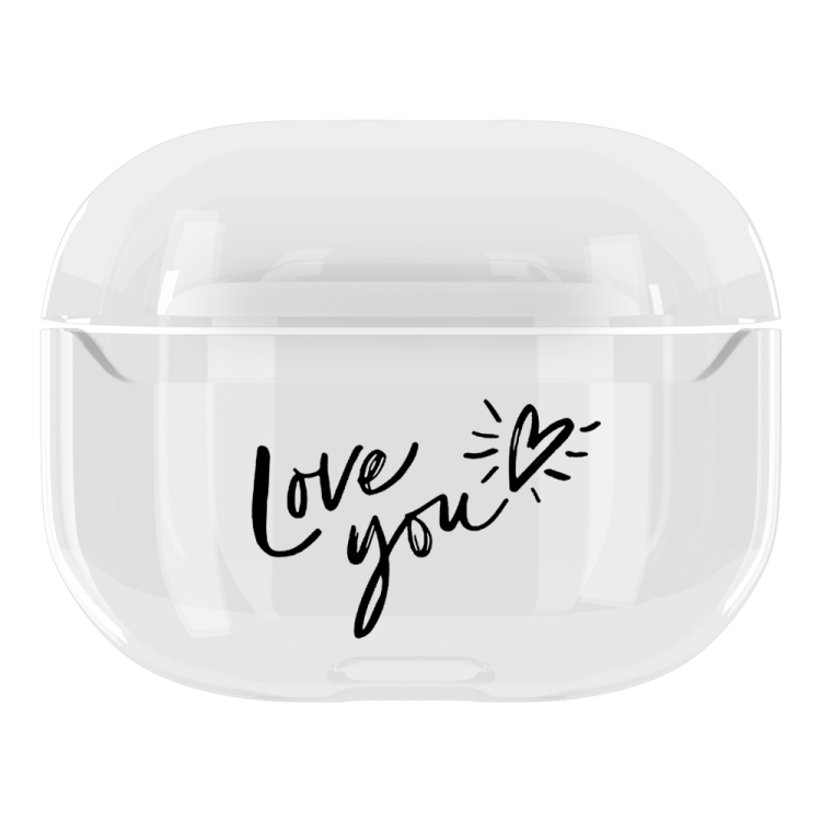 

For AirPods Pro PC Pattern Earphone Protective Case(Black Letters)