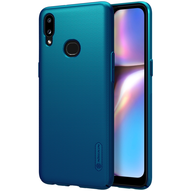

For Galaxy A10s NILLKIN Frosted Concave-convex Texture PC Case(Blue)
