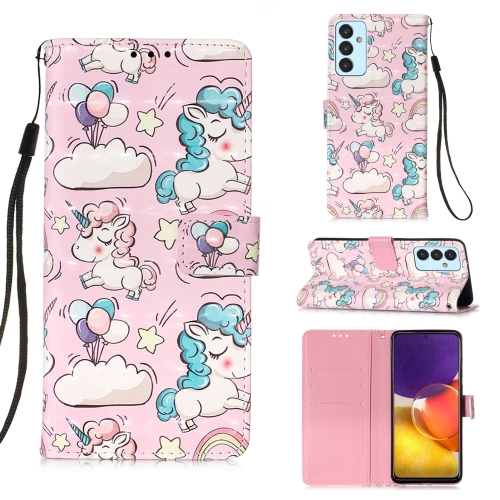 

For Samsung Galaxy A82 5G 3D Painting Horizontal Flip Leather Case with Holder & Card Slot & Wallet & Lanyard(Pink Pony)