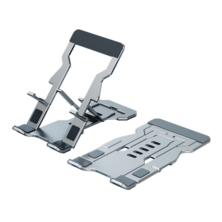 

R-JUST HZ06 Universal Foldable Magnetic Flakes Aluminum Alloy Mobile Phones / Tablets Holder(Silver)
