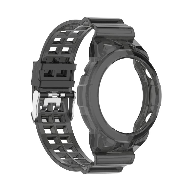 

For Huawei Watch GT 2 Silicone Integrated Translucent Replacement Strap Watchband(Black)