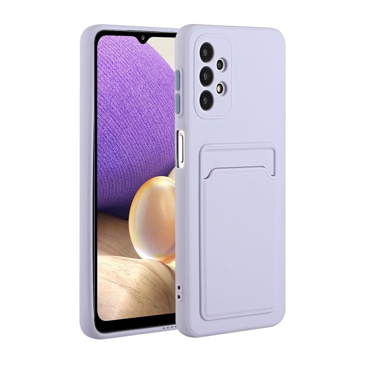 

For Samsung Galaxy A72 5G / 4G Card Slot Design Shockproof TPU Protective Case(Purple)