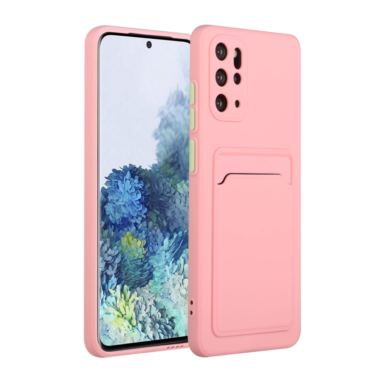 

For Samsung Galaxy S20+ Card Slot Design Shockproof TPU Protective Case(Pink)