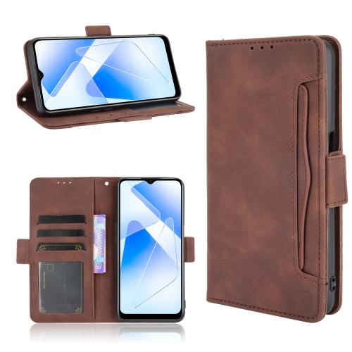 

For OPPO A55 5G / A53s 5G Skin Feel Calf Pattern Horizontal Flip Leather Case with Holder & Card Slots & Photo Frame(Brown)