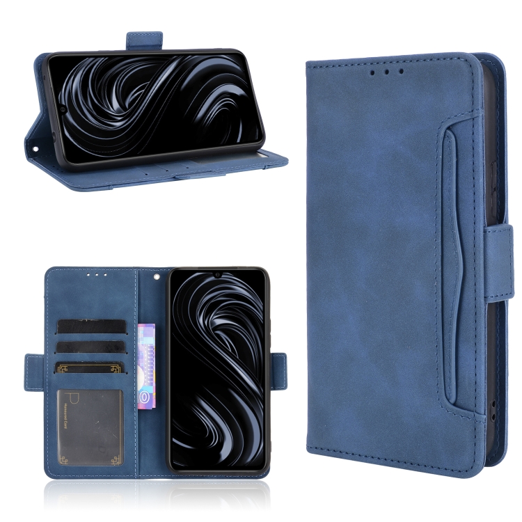 

For Rakuten BIG S Skin Feel Calf Pattern Horizontal Flip Leather Case with Holder & Card Slots & Photo Frame(Blue)