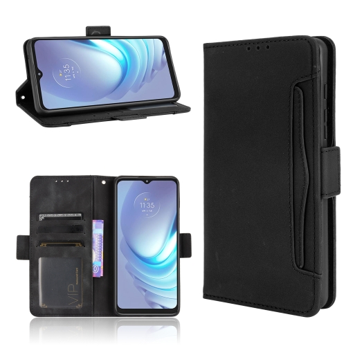 

For Motorola Moto G50 Skin Feel Calf Pattern Horizontal Flip Leather Case with Holder & Card Slots & Photo Frame(Black)