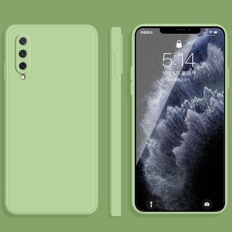 

For Xiaomi CC9 Solid Color Imitation Liquid Silicone Straight Edge Dropproof Full Coverage Protective Case(Matcha Green)