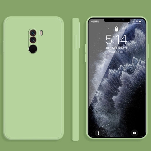 

For Xiaomi PocoPhone F1 Solid Color Imitation Liquid Silicone Straight Edge Dropproof Full Coverage Protective Case(Matcha Green)