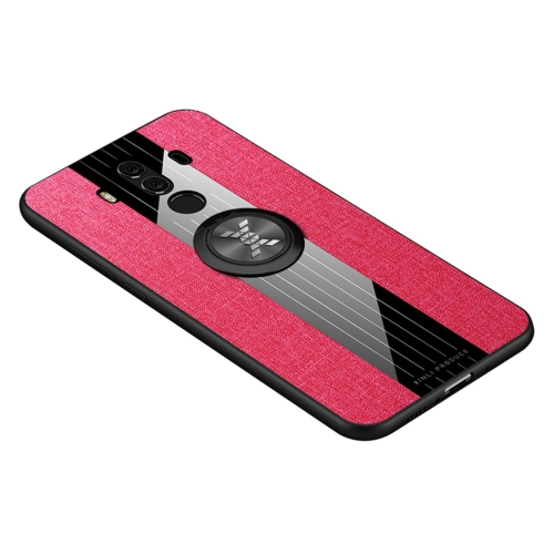 

For Huawei Mate 10 Pro XINLI Stitching Cloth Textue Shockproof TPU Protective Case with Ring Holder(Red)