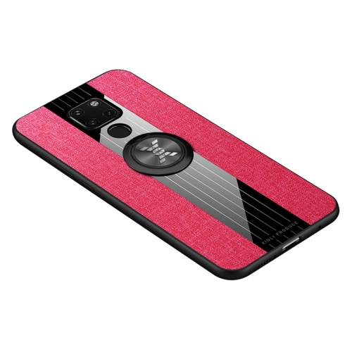 

For Huawei Mate 20 XINLI Stitching Cloth Textue Shockproof TPU Protective Case with Ring Holder(Red)