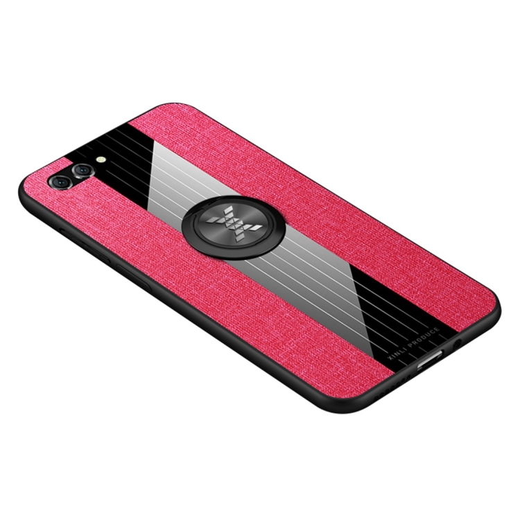 

For Huawei nova 2s XINLI Stitching Cloth Textue Shockproof TPU Protective Case with Ring Holder(Red)
