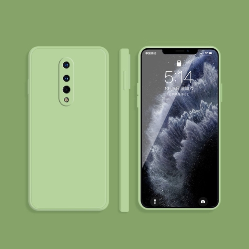 

For OnePlus 8 Solid Color Imitation Liquid Silicone Straight Edge Dropproof Full Coverage Protective Case(Matcha Green)