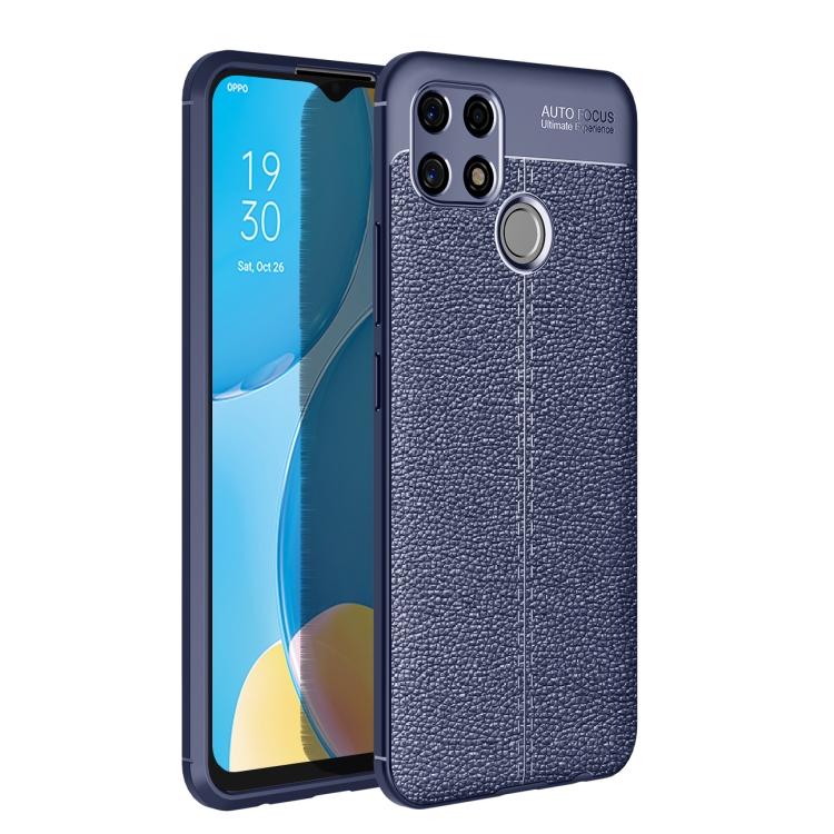 

For Realme Narzo 30A Litchi Texture TPU Shockproof Case(Blue)