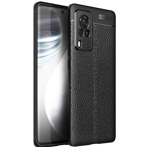 

For vivo X60 Pro (International Version) Litchi Texture TPU Shockproof Case(Black)