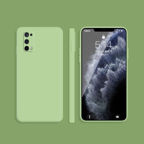 

For OPPO Realme X7 / X7 Pro 5G Solid Color Imitation Liquid Silicone Straight Edge Dropproof Full Coverage Protective Case(Matcha Green)
