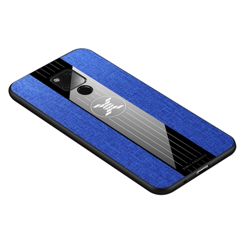 

For Huawei Mate 20 X XINLI Stitching Cloth Textue Shockproof TPU Protective Case(Blue)