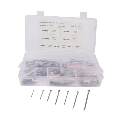 

A5537 460 PCS Car U-shape 304 Stainless Steel Cotter Pin Clip Key Fastner Fitting Assortment Kit