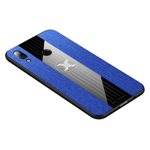 

For Huawei nova 3e XINLI Stitching Cloth Textue Shockproof TPU Protective Case(Blue)