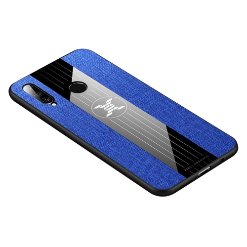 

For Huawei nova 4e XINLI Stitching Cloth Textue Shockproof TPU Protective Case(Blue)