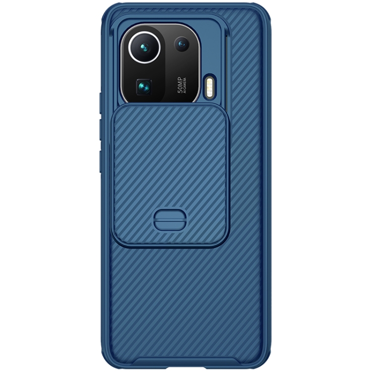 

For Xiaomi Mi 11 Pro NILLKIN Black Mirror Pro Series Camshield Full Coverage Dust-proof Scratch Resistant PC Case(Blue)