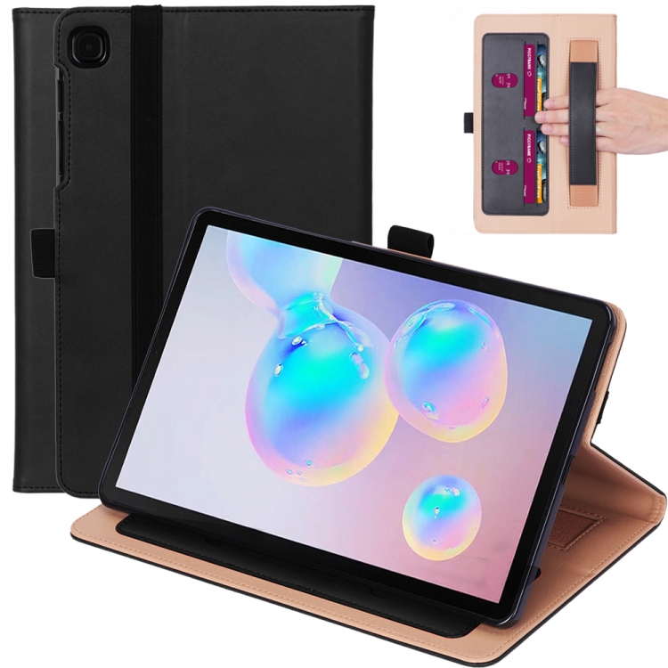 

For Samsung Galaxy Tab S6 Lite 10.4 P610 Business Retro PU Horizontal Flip Leather Case with Holder & Card Slots & Hand Strap(Black)