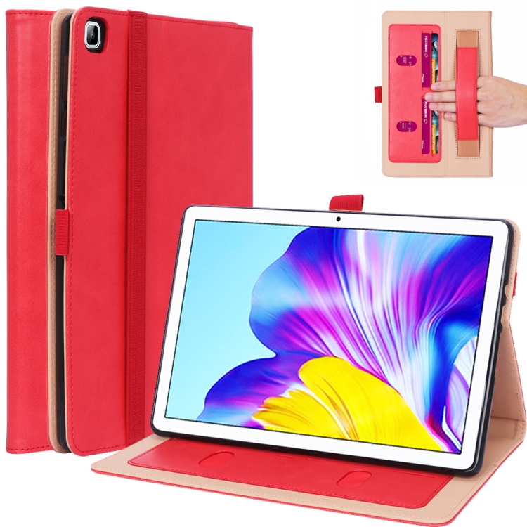 

For Huawei Honor Pad 7 / 6 / T6 / X6 Business Retro PU Horizontal Flip Leather Case with Holder & Card Slots & Hand Strap(Red)